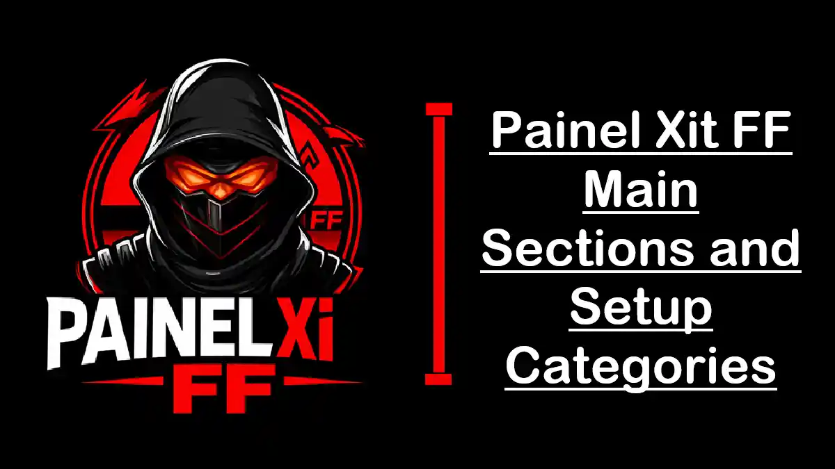 Painel Xit FF Main Sections and Setup Categories