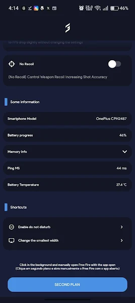 Painel Xit FF APK interface